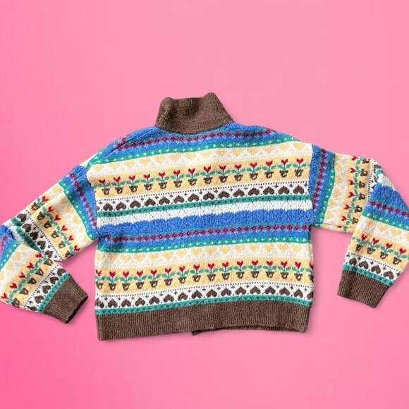 Vintage style Stradivarius fair isle cardigan - Picture 2 of 5